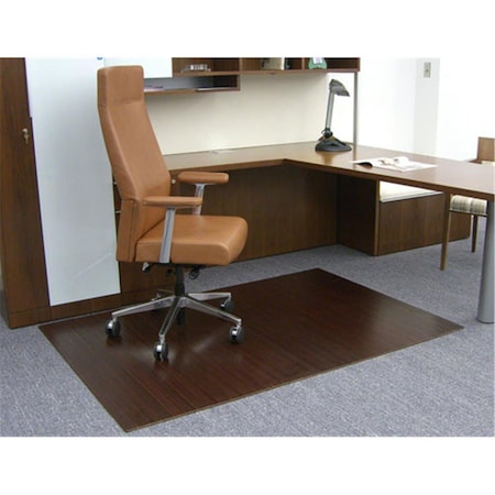 Work-Of-Art 48 x 72 Inch Bamboo Roll-Up - 0.25 Inch Thick - No Tongue - Dark Cherry WO37367